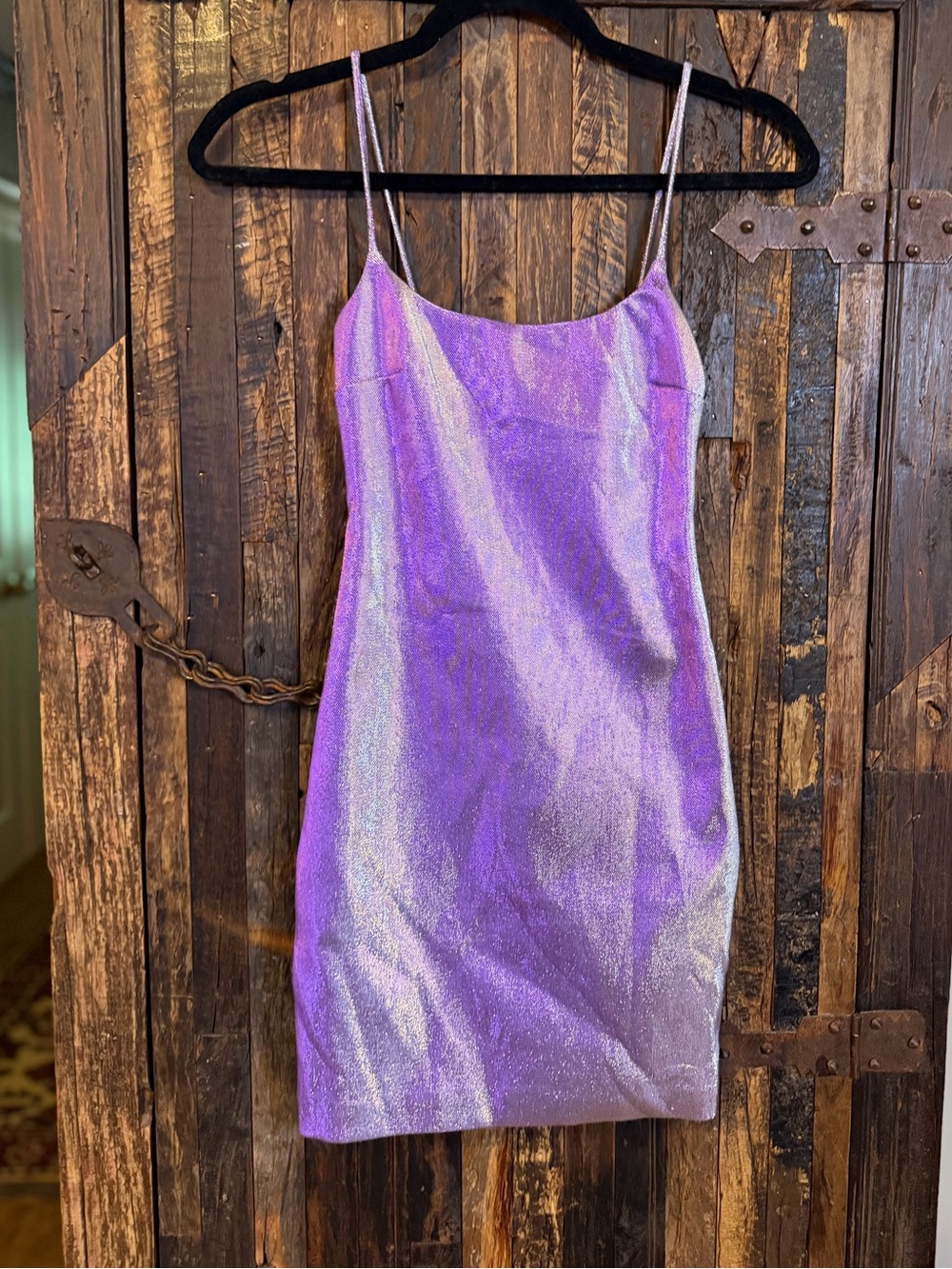 Bec + Bridge Magic Mini Dress US 4 Ultraviolet Purple Metallic birthday dress